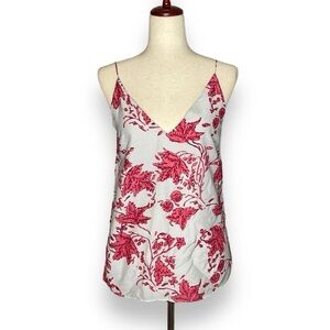 Club Monaco Multicolor Floral Print V-Neck Lightweight Camisole Blouse XSmall